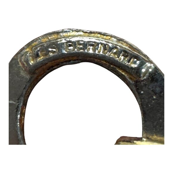 Vintage RARE Modernist Les Bernard Gold Tone Necklace Retro Vogue Runway Balls - Picture 4 of 8